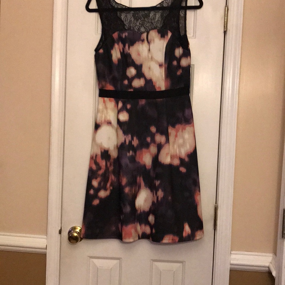 Purple Pink and Cream Dress
